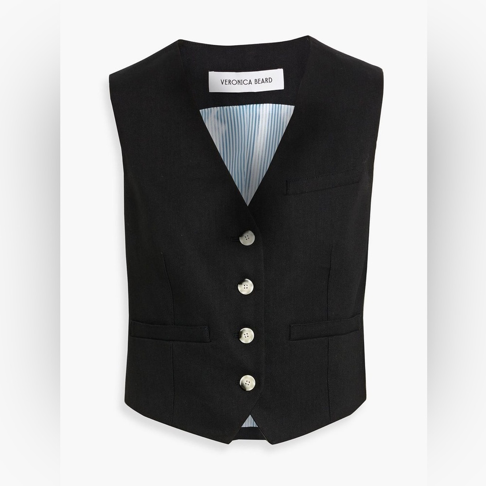Veronica Beard Black Tailored Vest